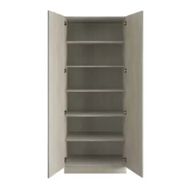 Click Here To Enlarge This Photo Of Shaker Sage Green Double Wardrobe with Shelves - BEDUP1107D
