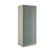 Shaker Sage Green Double Wardrobe with Shelves - BEDUP1107D