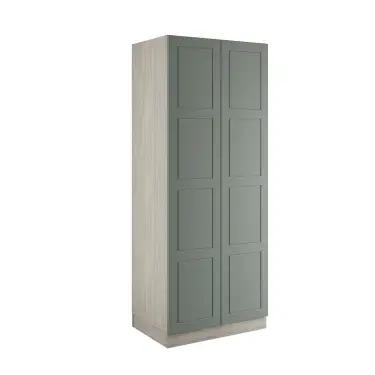 Click Here To Enlarge This Photo Of Shaker Sage Green Double Wardrobe with Single Rail & Shelves - BEDUP1111D