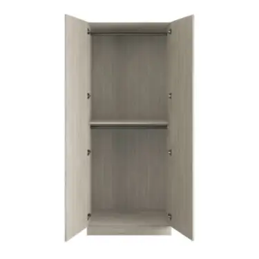 Click Here To Enlarge This Photo Of Slab Urban Oak Double Wardrobe with Double Rail - BEDUM1409D