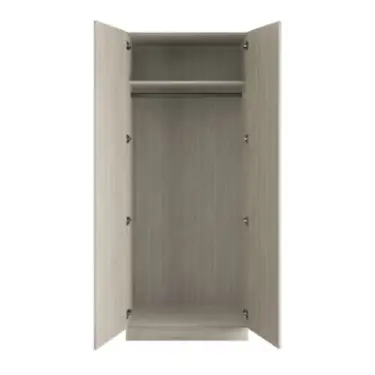 Click Here To Enlarge This Photo Of Slab Urban Oak Double Wardrobe with Single Rail - BEDUM1408D