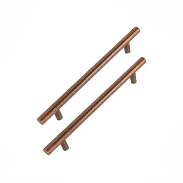 Click Here To Enlarge This Photo Of Antique Copper T-Bar Handle (Pack of 2) - BEDHAND21