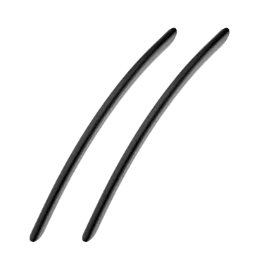 Click Here To Enlarge This Photo Of Matt Black Bow Handle (Pack of 2) - BEDHBOW160MB