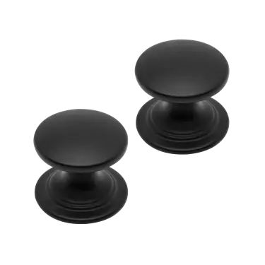 Click Here To Enlarge This Photo Of Matt Black Windsor Knob (Pack of 2) - BEDHWKMB