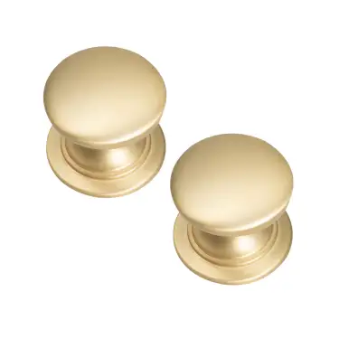 Click Here To Enlarge This Photo Of Satin Brass Windsor Knob (Pack of 2) - BEDHAND9