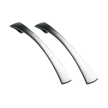 Click Here To Enlarge This Photo Of Satin Chrome Tapered Bow Handle (Pack of 2) - BEDHTBH