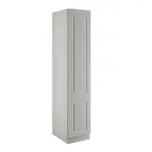 Classic Square Panel Light Grey Single Wardrobe with Double Rail - BEDGH1603S