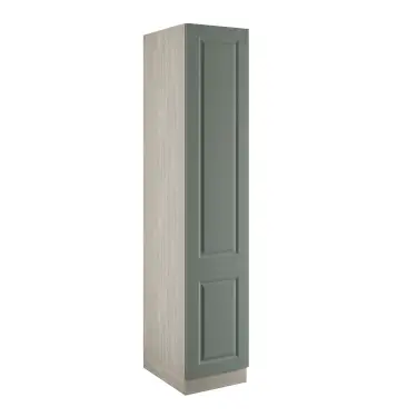 Click Here To Enlarge This Photo Of Classic Square Panel Sage Green Single Wardrobe with Double Rail - BEDUH1103S