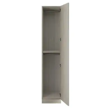 Click Here To Enlarge This Photo Of Classic Square Panel Sage Green Single Wardrobe with Double Rail - BEDUH1103S