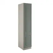 Classic Square Panel Sage Green Single Wardrobe with Double Rail - BEDUH1103S
