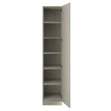 Click Here To Enlarge This Photo Of Classic Square Panel Sage Green Single Wardrobe with Shelves - BEDUH1101S