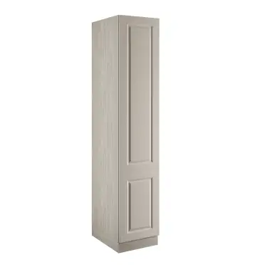 Click Here To Enlarge This Photo Of Classic Square Panel Taupe Grey Single Wardrobe with Double Rail - BEDUH2103S