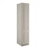 Classic Square Panel Taupe Grey Single Wardrobe with Double Rail - BEDUH2103S