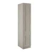 Classic Square Panel Urban Oak Single Wardrobe with Double Rail - BEDUH2203S