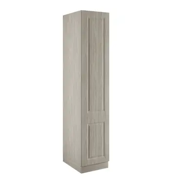 Click Here To Enlarge This Photo Of Classic Square Panel Urban Oak Single Wardrobe with Single Rail - BEDUH2202S