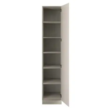 Click Here To Enlarge This Photo Of J-Pull Handleless Cashmere Single Wardrobe with Shelves - BEDUJ0601S