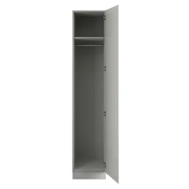 Click Here To Enlarge This Photo Of J-Pull Handleless Light Grey Single Wardrobe with Single Rail - BEDGJ0702S