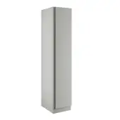 J-Pull Handleless Light Grey Single Wardrobe with Single Rail - BEDGJ0702S