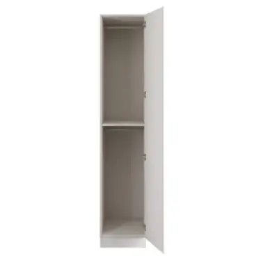 Click Here To Enlarge This Photo Of J-Pull Handleless White Single Wardrobe with Double Rail - BEDWJ0503S