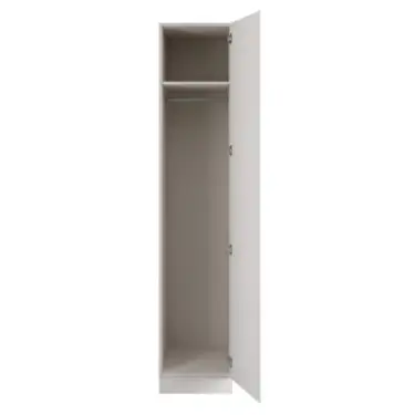 Click Here To Enlarge This Photo Of J-Pull Handleless White Single Wardrobe with Single Rail - BEDWJ0502S
