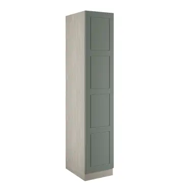 Click Here To Enlarge This Photo Of Shaker Sage Green Single Wardrobe with Shelves - BEDUP1101S