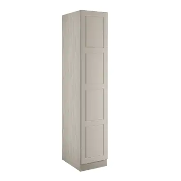 Click Here To Enlarge This Photo Of Shaker Taupe Grey Single Wardrobe with Double Rail - BEDUP2103S