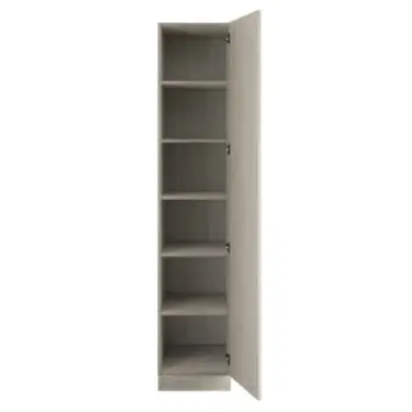 Click Here To Enlarge This Photo Of Shaker Urban Oak Single Wardrobe with Shelves - BEDUP2201S
