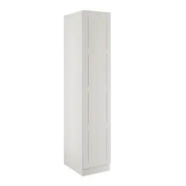 Click Here To Enlarge This Photo Of Shaker White Single Wardrobe with Shelves - BEDWP1501S