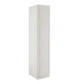 Shaker White Single Wardrobe with Shelves - BEDWP1501S