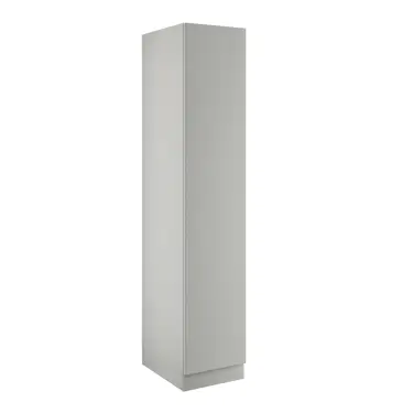 Click Here To Enlarge This Photo Of Slab Light Grey Single Wardrobe with Single Rail - BEDGM1202S