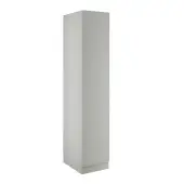 Slab Light Grey Single Wardrobe with Single Rail - BEDGM1202S