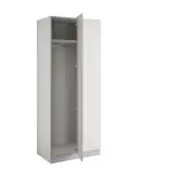 Slab Light Grey Blind Corner Wardrobe - BEDGM1212B