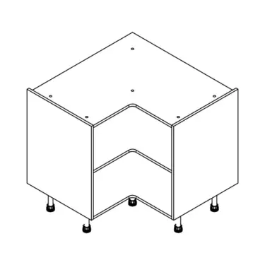 Click Here To Enlarge This Photo Of Flatpack Kitchen Cabinet 950mm Base Corner Unit
