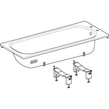Click Here To Enlarge This Photo Of Twyford Celtic Rectangular Steel Bath BL1502WH – 1700mm x 700mm White Single-Ended Bath with Pre-Drilled Tap Holes