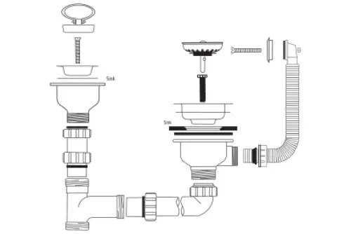 Click Here To Enlarge This Photo Of Caple Basket Strainer Waste and Square Overflow Plate