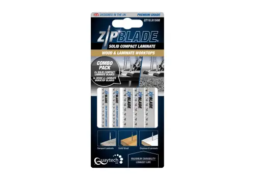 Click Here To Enlarge This Photo Of Quaytech Zipblade - Solid Laminate ZIP-QT19.9150R Jigsaw Blades Combo pack