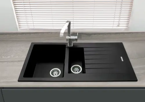 Click Here To Enlarge This Photo Of Granite 1.5 Bowl Sink with Drainer