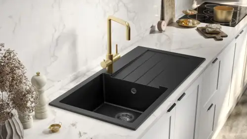 Click Here To Enlarge This Photo Of Instant 3 in 1 Hot Water Brushed Brass Tap