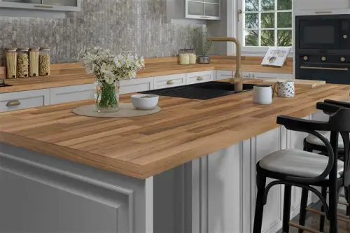 Click Here To Enlarge This Photo Of California Walnut Luxury Laminate Worktop - NU742