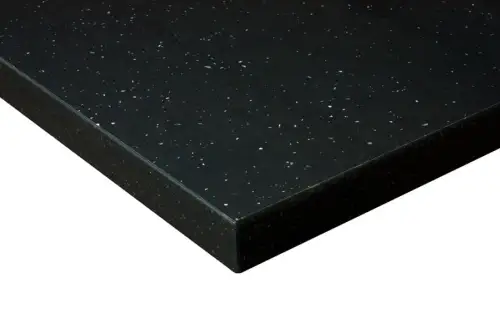 Click Here To Enlarge This Photo Of Black Sparkle Square Edge Laminate Worktop Andromeda - ADBL-SQ