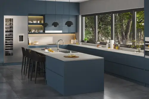 Click Here To Enlarge This Photo Of Coreluxe Whispering Grey Solid Surface Worktop - GC4412