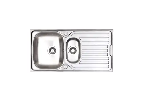 Click Here To Enlarge This Photo Of Stainless Steel 1.5 Bowl Sink with Drainer - SS-15BD