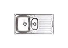 Stainless Steel 1.5 Bowl Sink with Drainer - SS-15BD