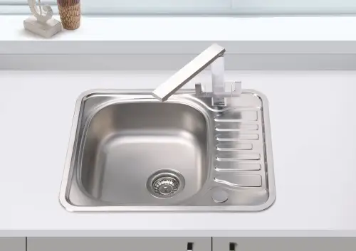 Click Here To Enlarge This Photo Of Stainless Steel Sink with Drainer (Compact) - SS-1BDM