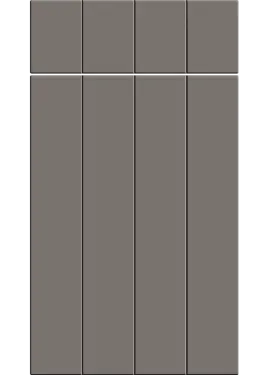 Click Here To Enlarge This Photo Of Bella Supermatt Taupe : Style : Austin. MDF Vinyl Wrapped Door/Drawer