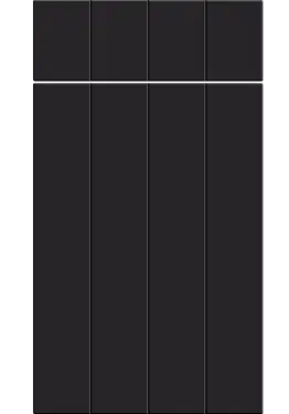 Click Here To Enlarge This Photo Of Bella Supermatt Black : Style : Austin. MDF Vinyl Wrapped Door/Drawer