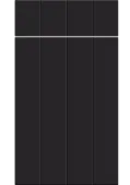 Bella Supermatt Black : Style : Austin. MDF Vinyl Wrapped Door/Drawer