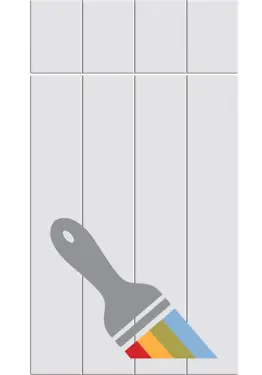 Click Here To Enlarge This Photo Of Bella Paintable : Style : Austin. MDF Vinyl Wrapped Door/Drawer