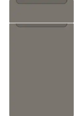 Click Here To Enlarge This Photo Of Bella Supermatt Taupe : Style : Chelsea. MDF Vinyl Wrapped Door/Drawer