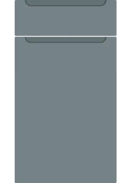 Click Here To Enlarge This Photo Of Bella Supermatt Mood Grey : Style : Chelsea. MDF Vinyl Wrapped Door/Drawer
